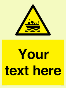 Custom warning ferries crossing vessels
